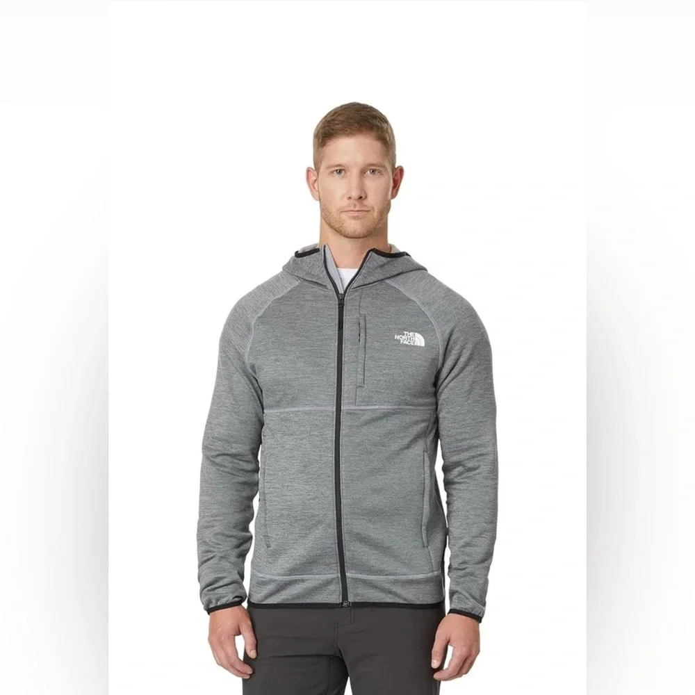 The North‎ Face Canyonlands Mens Performance Fleece Gray Hooded Jacket XXL